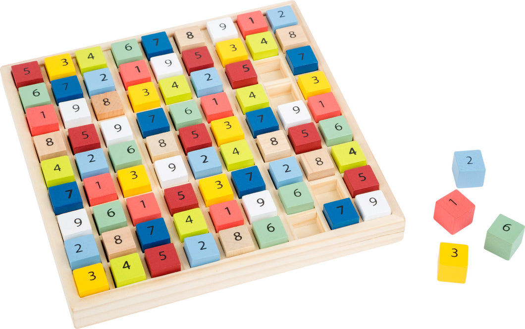 Sudoku en fusta i colors