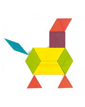 Carrega imatge al visor de galeria, 250 Peces geomètriques planes en colors de fusta
